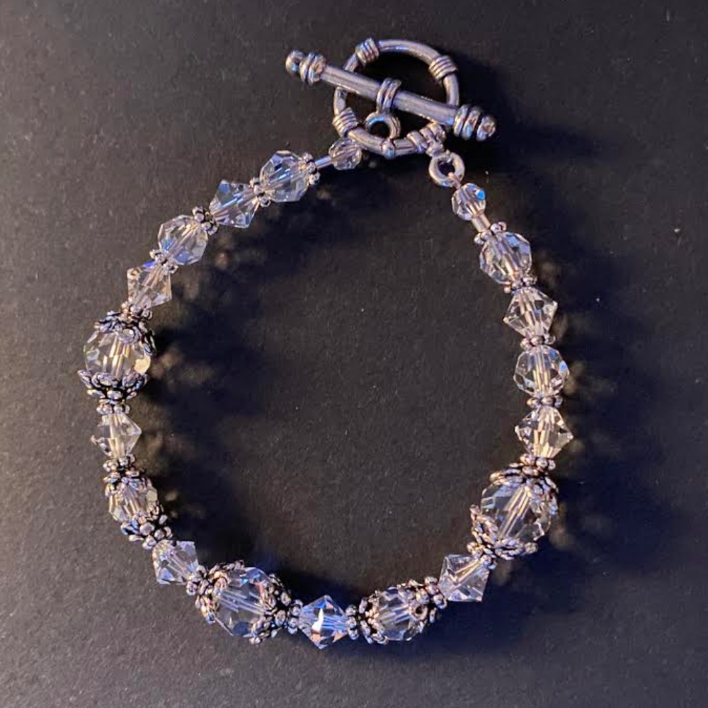 Crystal and Silver Bracelet